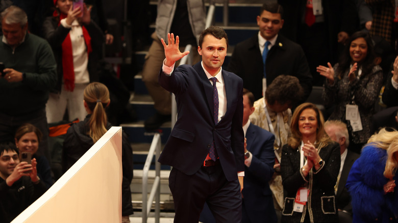 Charlie Kirk speaking following the inauguration of U.S. President Donald Trump during an event at Capital One Arena