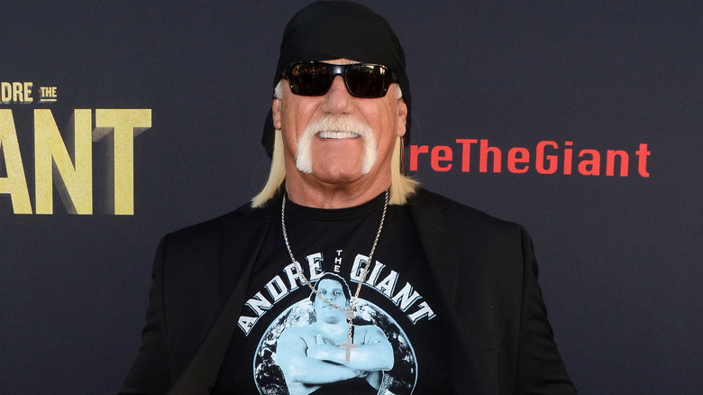 Hulk Hogan in sunglasses, smiling