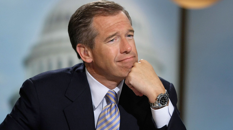 Brian Williams at the news desk