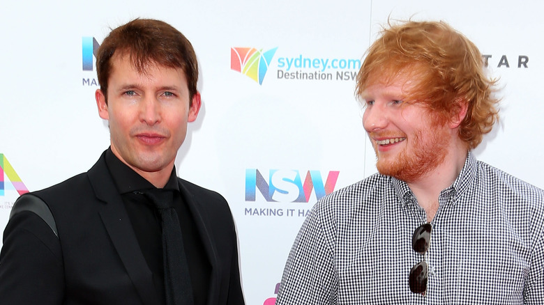 Ed Sheeran and James Blunt at an event