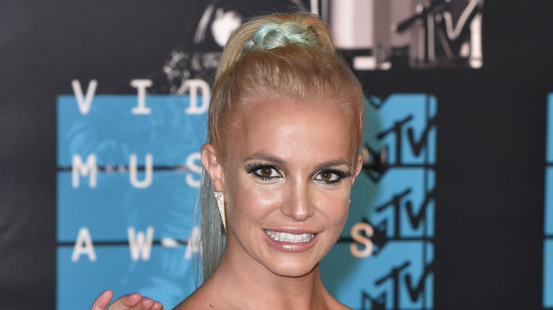Britney Spears smiling at MTV VMAs