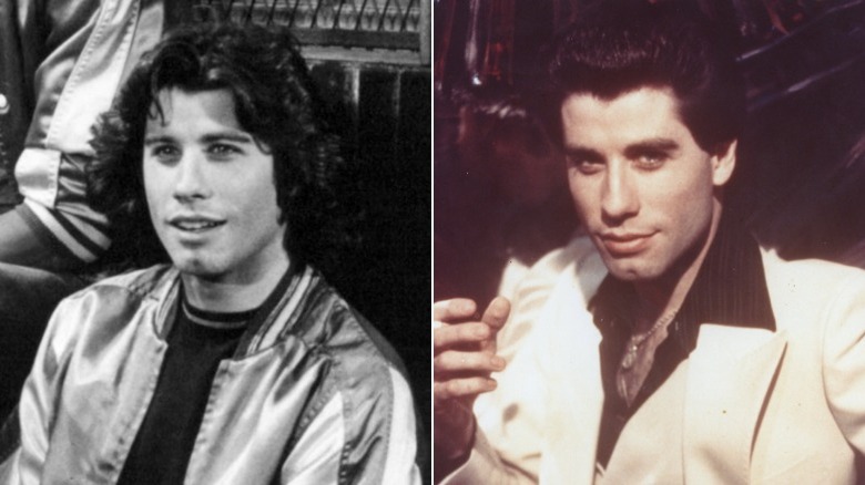 Split image of John Travolta in Welcome Back Carter and in Saturday Night Fever
