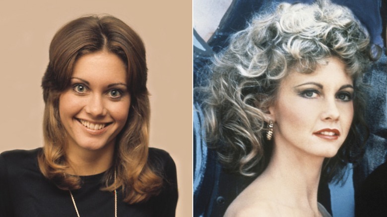 Split image of Olivia Newton-John