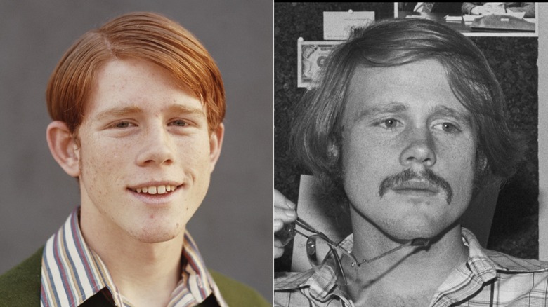 Split image of Ron Howard in 1970 and in the late 1970