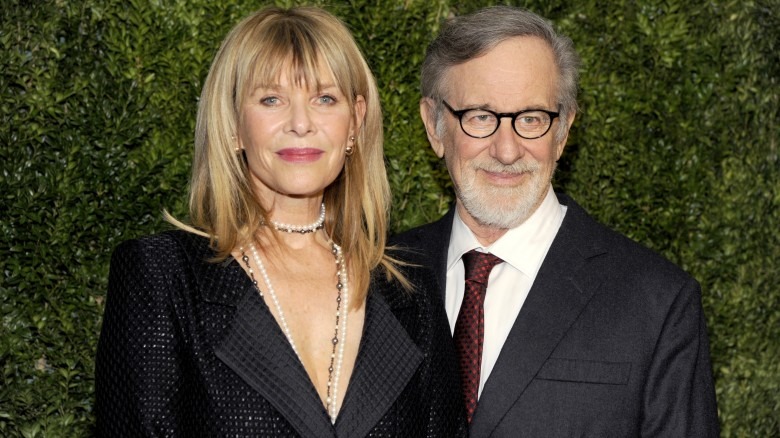 Steven Spielberg and Kate Capshaw smiling
