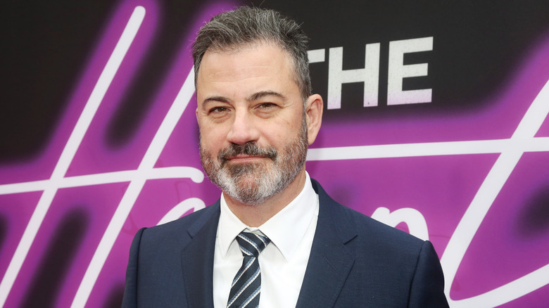 Jimmy Kimmel wearing striped tie