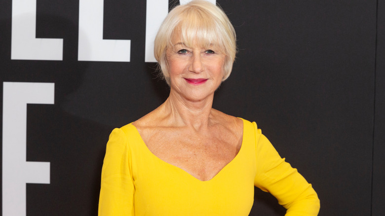 Dame Helen Mirren smiling