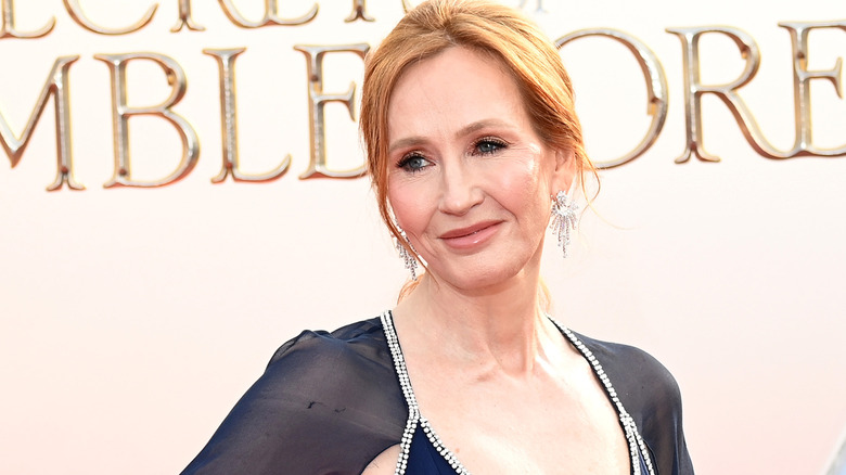 J. K. Rowling posing