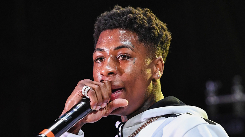 NBA YoungBoy performs onstage