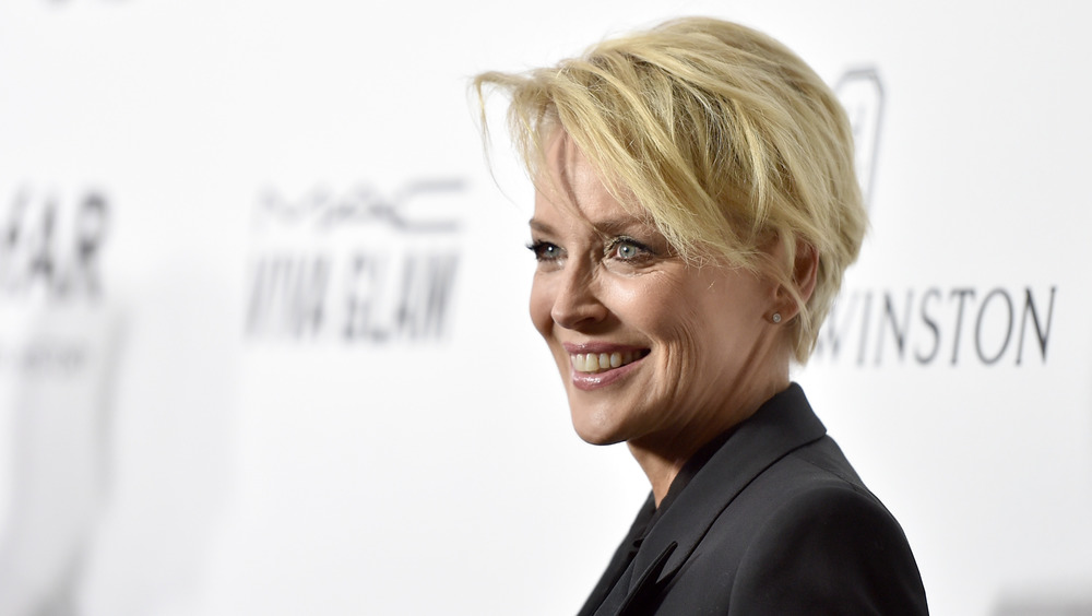 Sharon Stone at an amfAR event