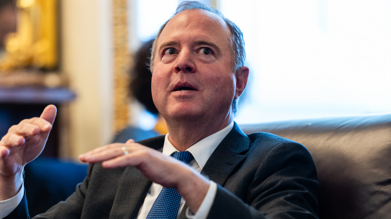 Adam Schiff speaking to reporters