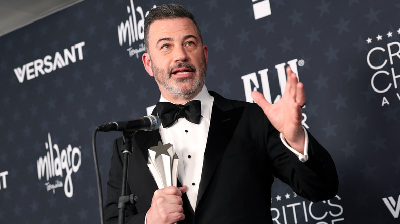 Jimmy Kimmel pictured in the Critics Choice Awards' press room