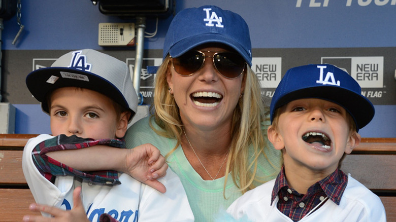 Britney Spears with her sons