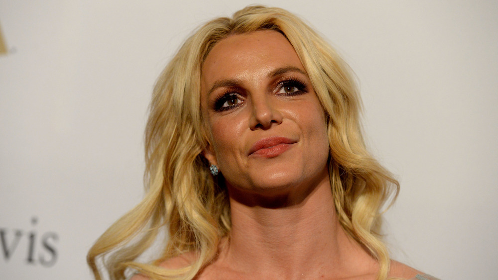 Britney Spears looking up