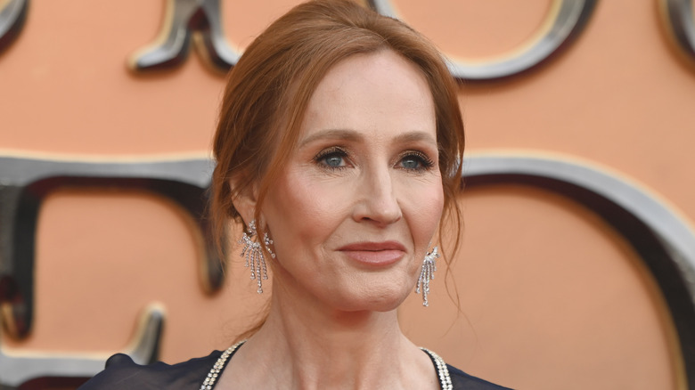 J.K. Rowling posing