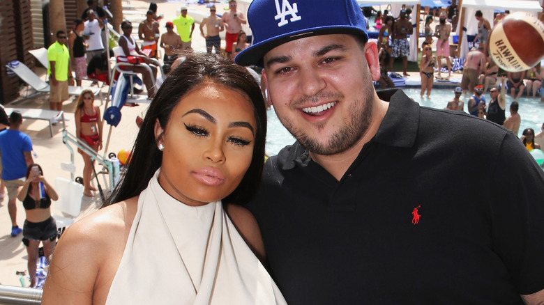 Blac Chyna and Rob Kardashian at the Sky Beach Club at the Tropicana Las Vegas