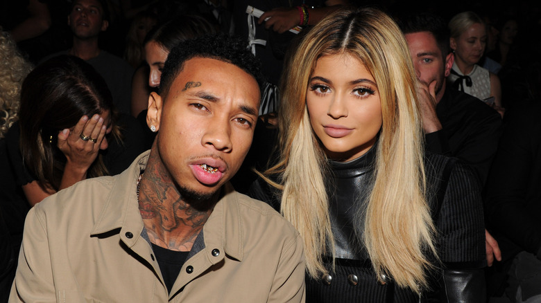Tyga and Kylie Jenner at New York Fashion Week in 2016