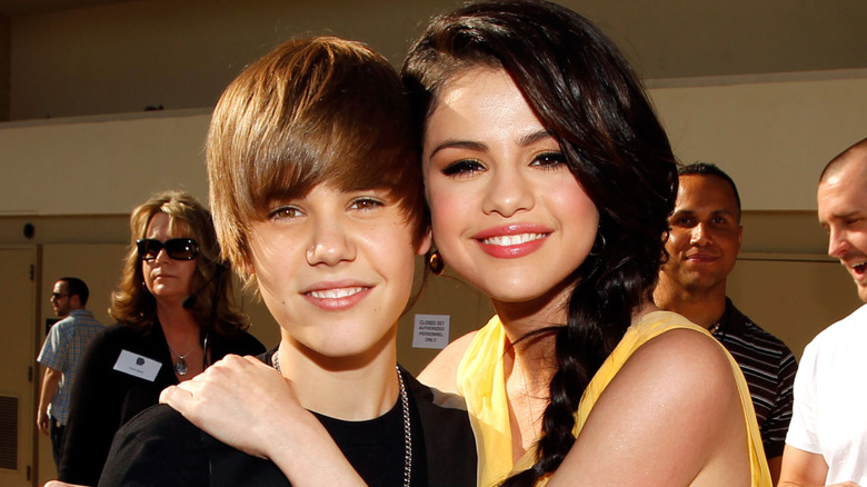 Justin Bieber and Selena Gomez at Nickelodeon's 23rd Annual Kids' Choice Awards
