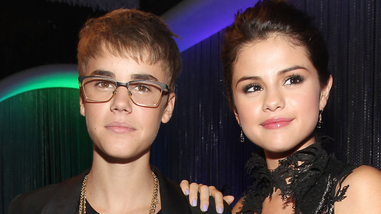 Justin Bieber and Selena Gomez at the 2011 MTV VMAs