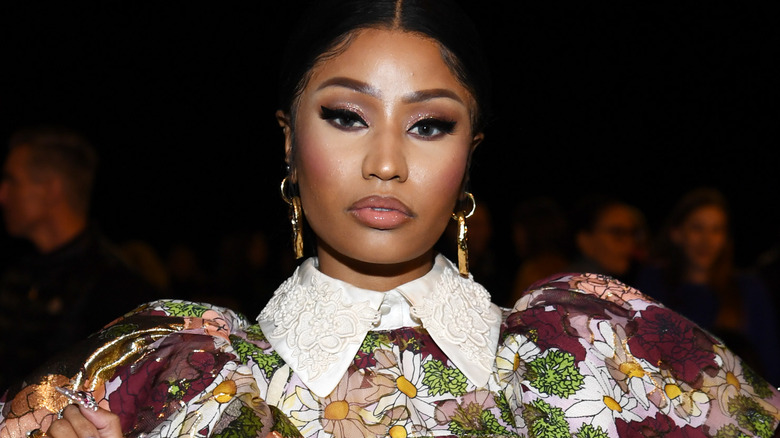 Nicki Minaj posing at event