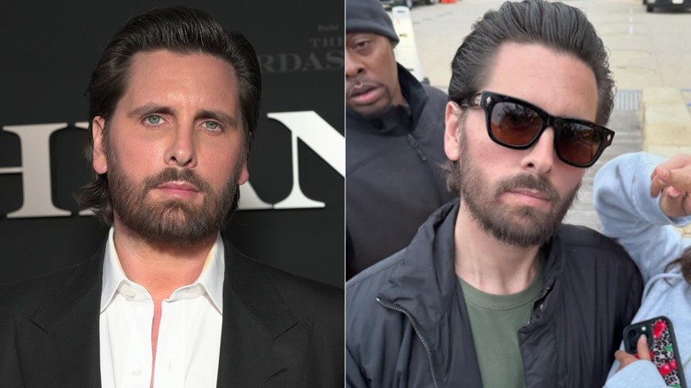 Reality star Scott Disick in a split image