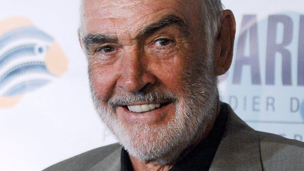 Sean Connery arching one eyebrow
