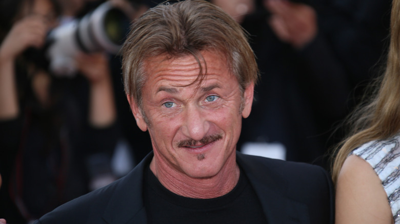 Sean Penn sneering