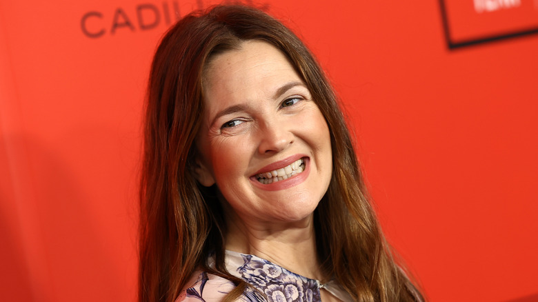 Drew Barrymore smiling big