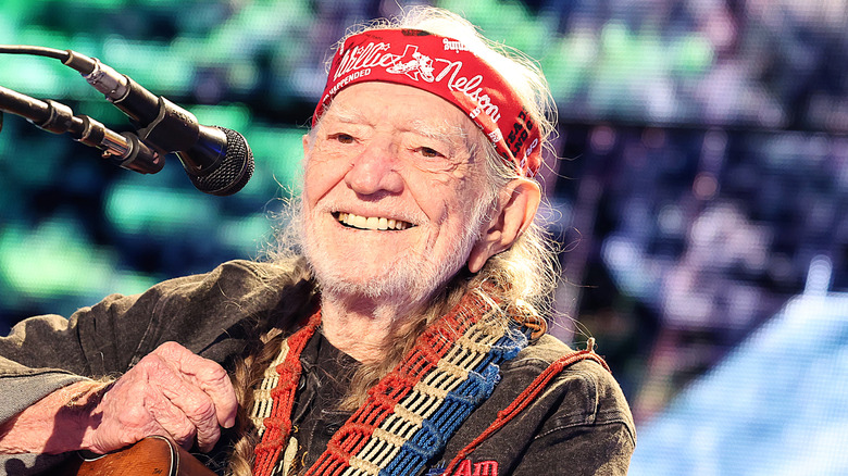 Willie Nelson smiling
