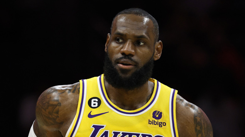 LeBron James playing basketball