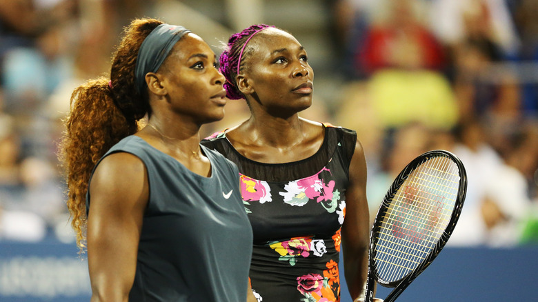 The Williams sisters on court