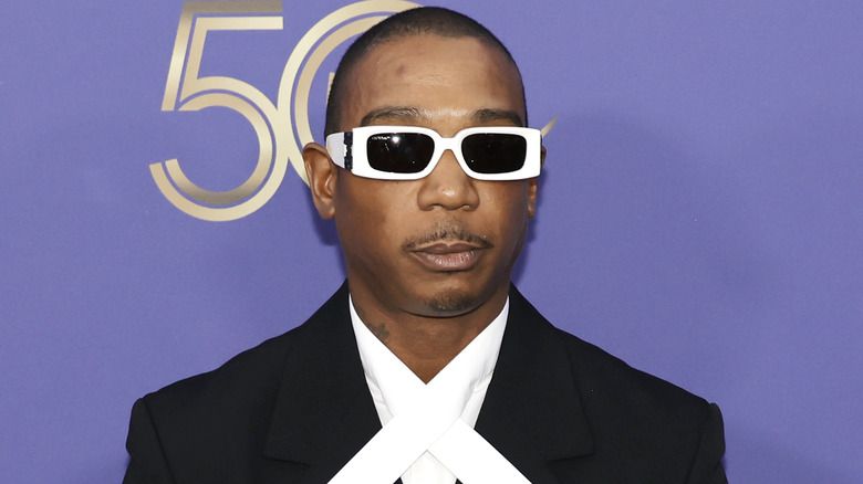 Ja Rule posing in white sunglasses