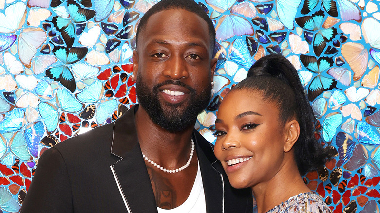 Gabrielle Union smiling with Dwyane Wade