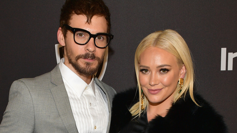 Hilary Duff posing with Matthew Koma