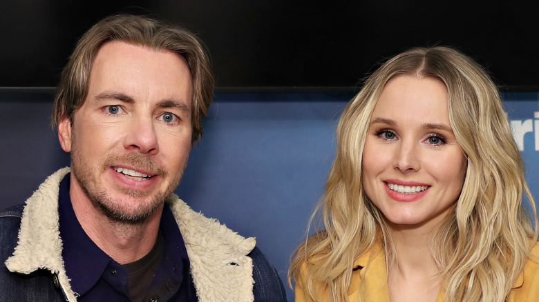 Kristen Bell and Dax Shepard smiling together