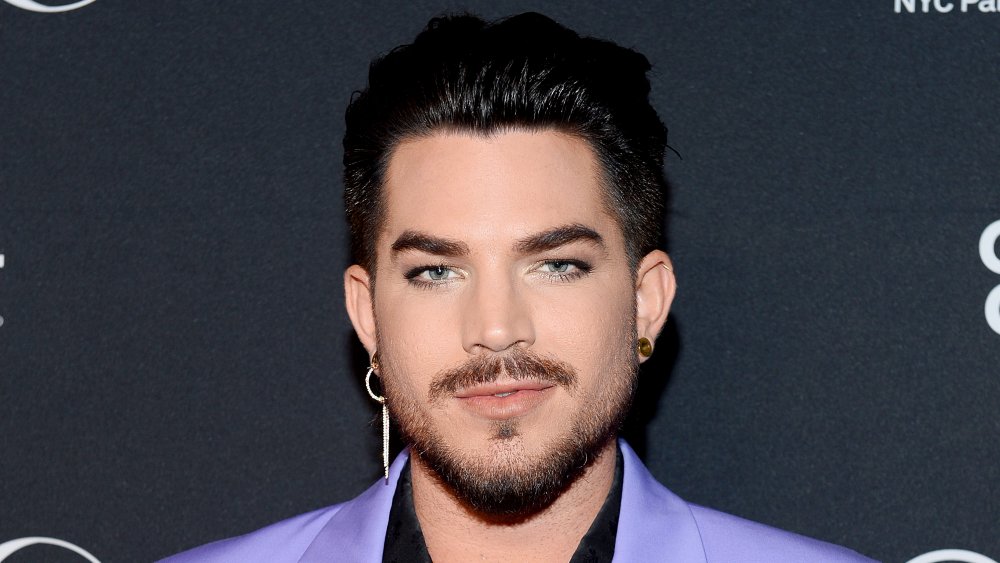 Adam Lambert in a lilac blazer