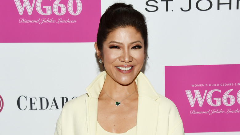 Julie Chen smiling on red carpet