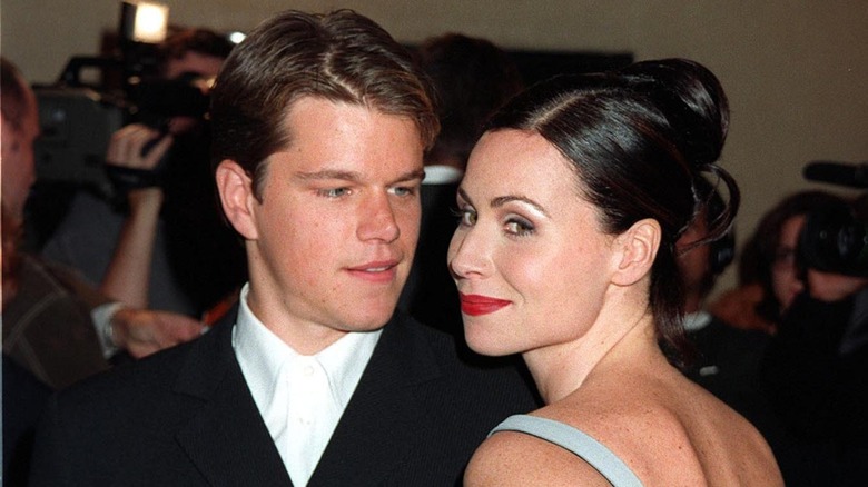 Matt Damon and Minnie Driver posing