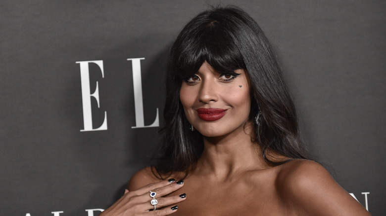 Jameela Jamil posing