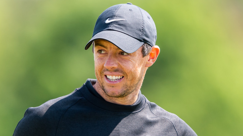 Rory McIlroy grinning