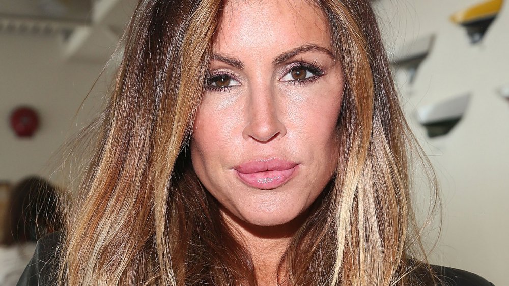 Rachel Uchitel looking serious 