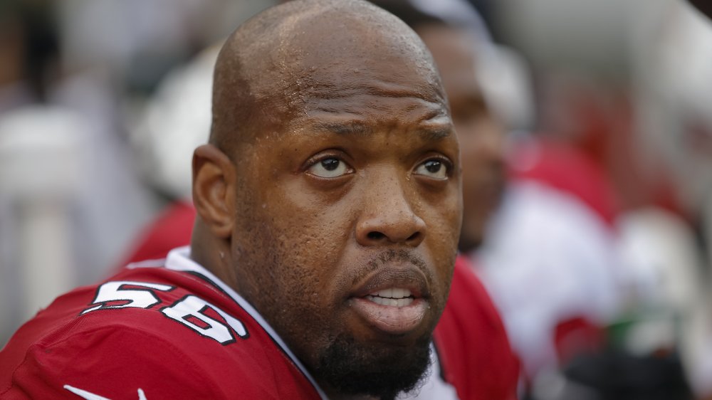 Terrell Suggs on the field for the Arizona Cardinals 