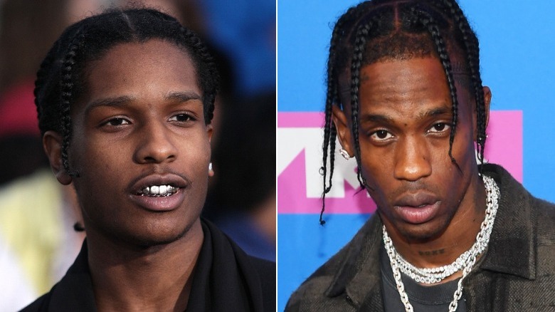A$AP Rocky (left), Travis Scott (right)