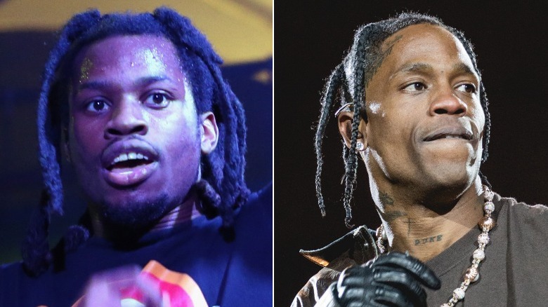 Denzel Curry (left) and Travis Scott (right) performing