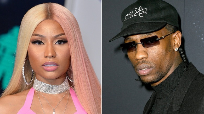 Nicki Minaj (left) and Travis Scott (right)