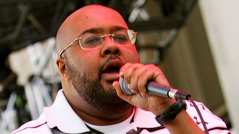 Rapper Gift of Gab of Blackalicious performing