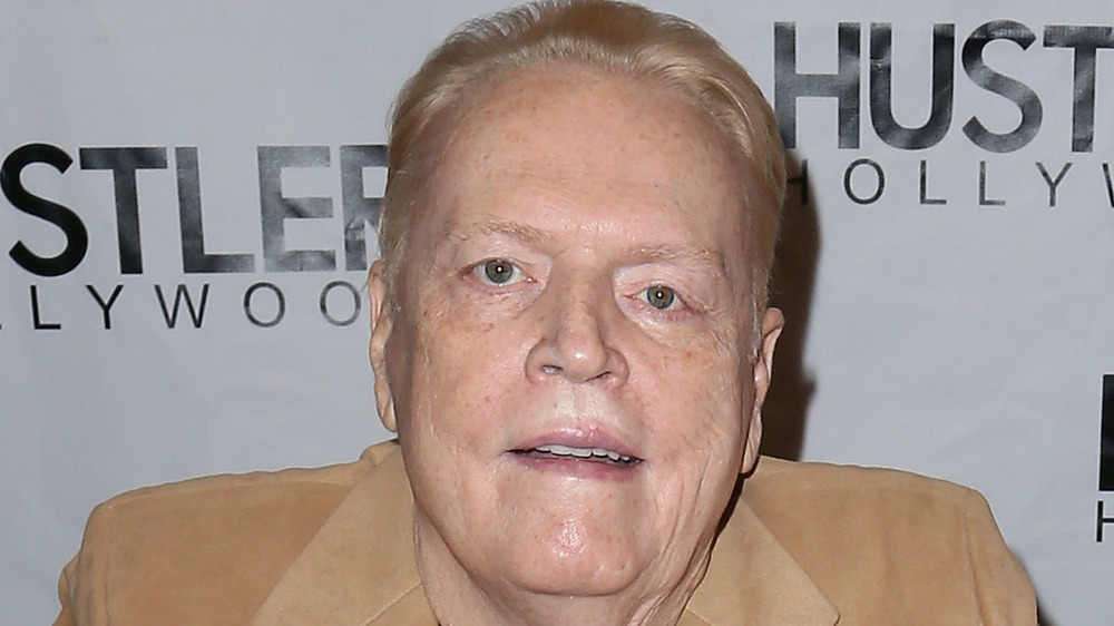 Hustler founder Larry Flynt smiles at the opening of a Hustler store in April 2016