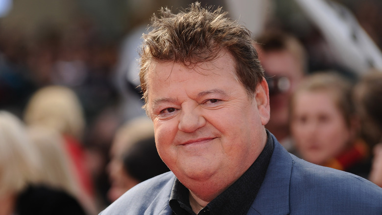 Robbie Coltrane smiling