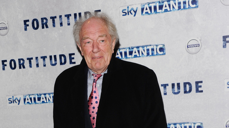 Michael Gambon, smiling