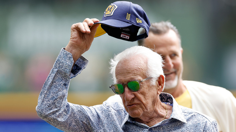 Bob Uecker at the Ryan Braun Walk of Fame ceremony